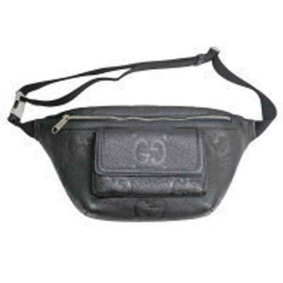 Gucci Jumbo GG Belt Bag Waist Pouch Body Black - Picture 1 of 9